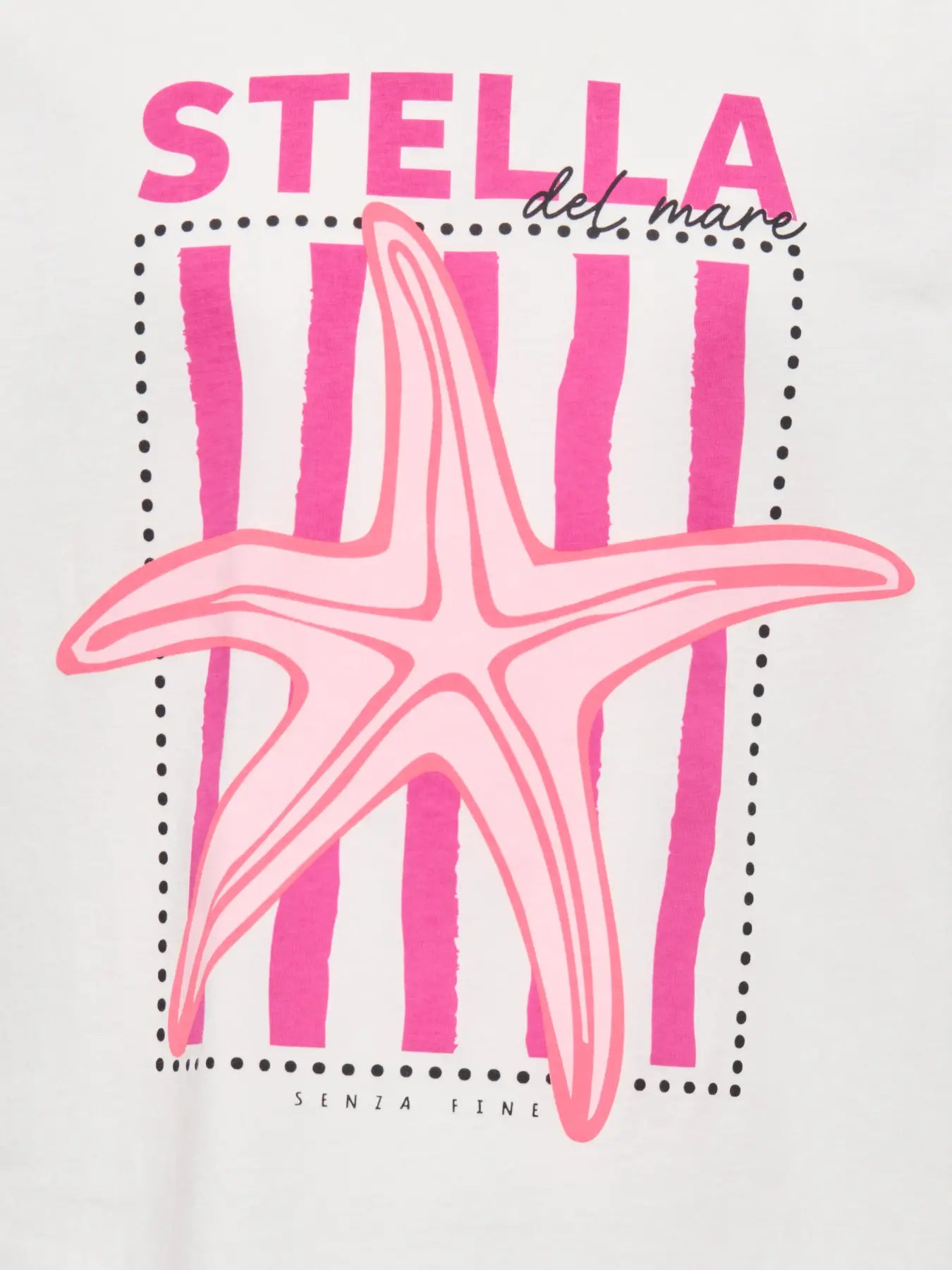 ONLY meisjes t-shirt wit met seastar print - detail