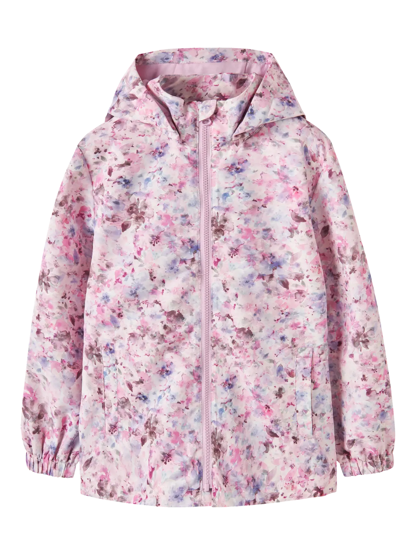 NAME IT regenjas meisjes met kleurrijke all-over print - voorkant