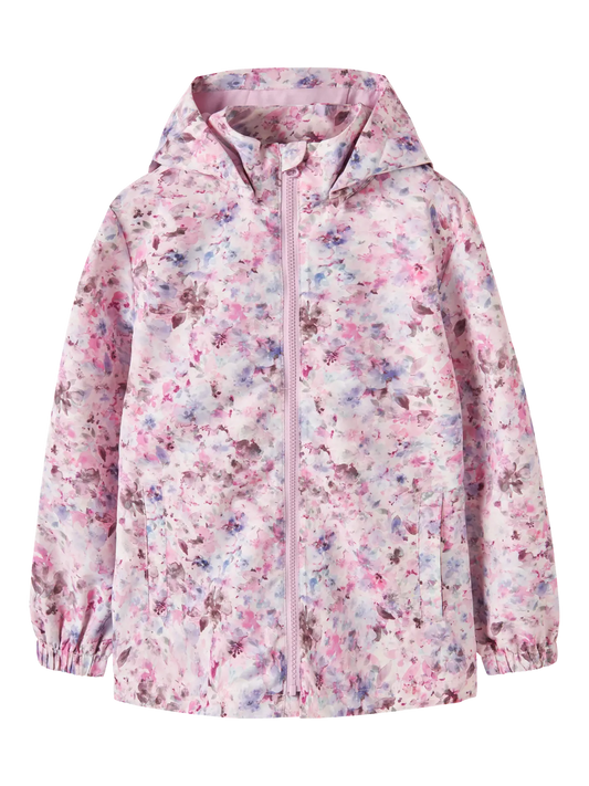 NAME IT regenjas meisjes met kleurrijke all-over print - voorkant