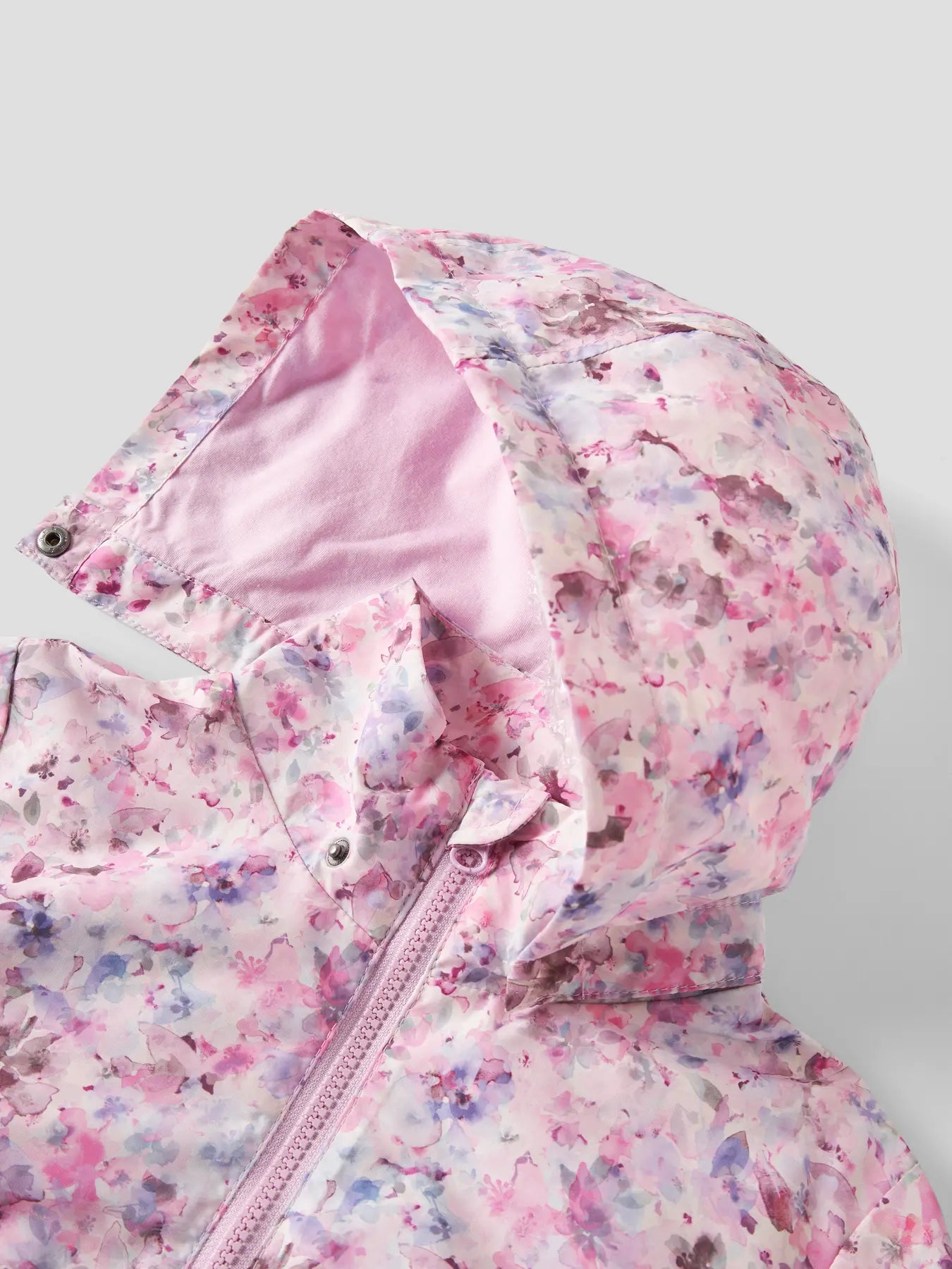 NAME IT regenjas meisjes AOP - detail capuchon en print