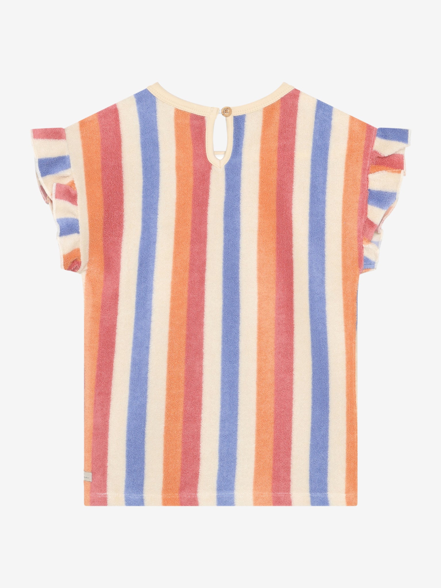 DAILY7 badstof T-shirt gestreept meisjes - achterkant