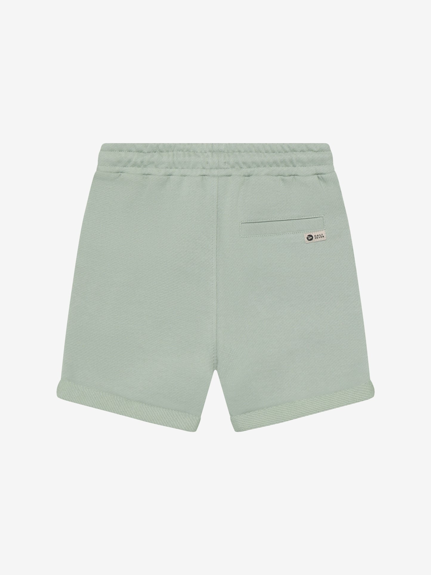 DAILY7 jongens short groen - detail achterzijde met zakken