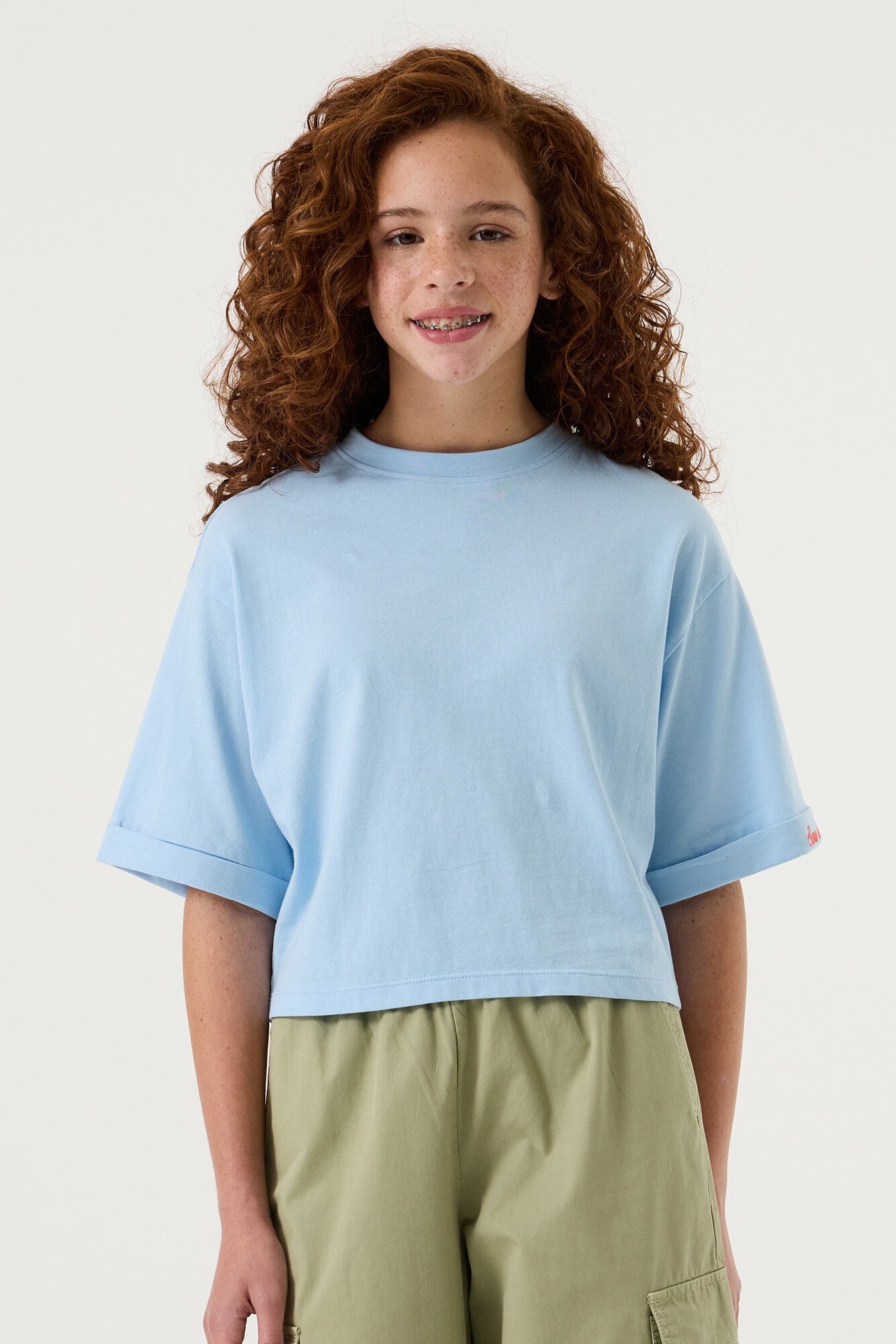 GARCIA meisjes T-shirt lichtblauw detail