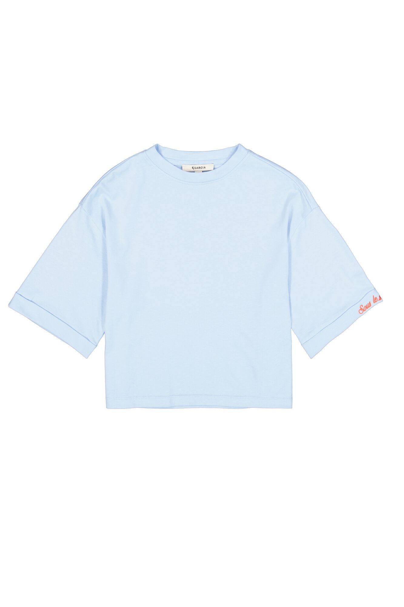 GARCIA lichtblauw T-shirt voor meisjes voorkant