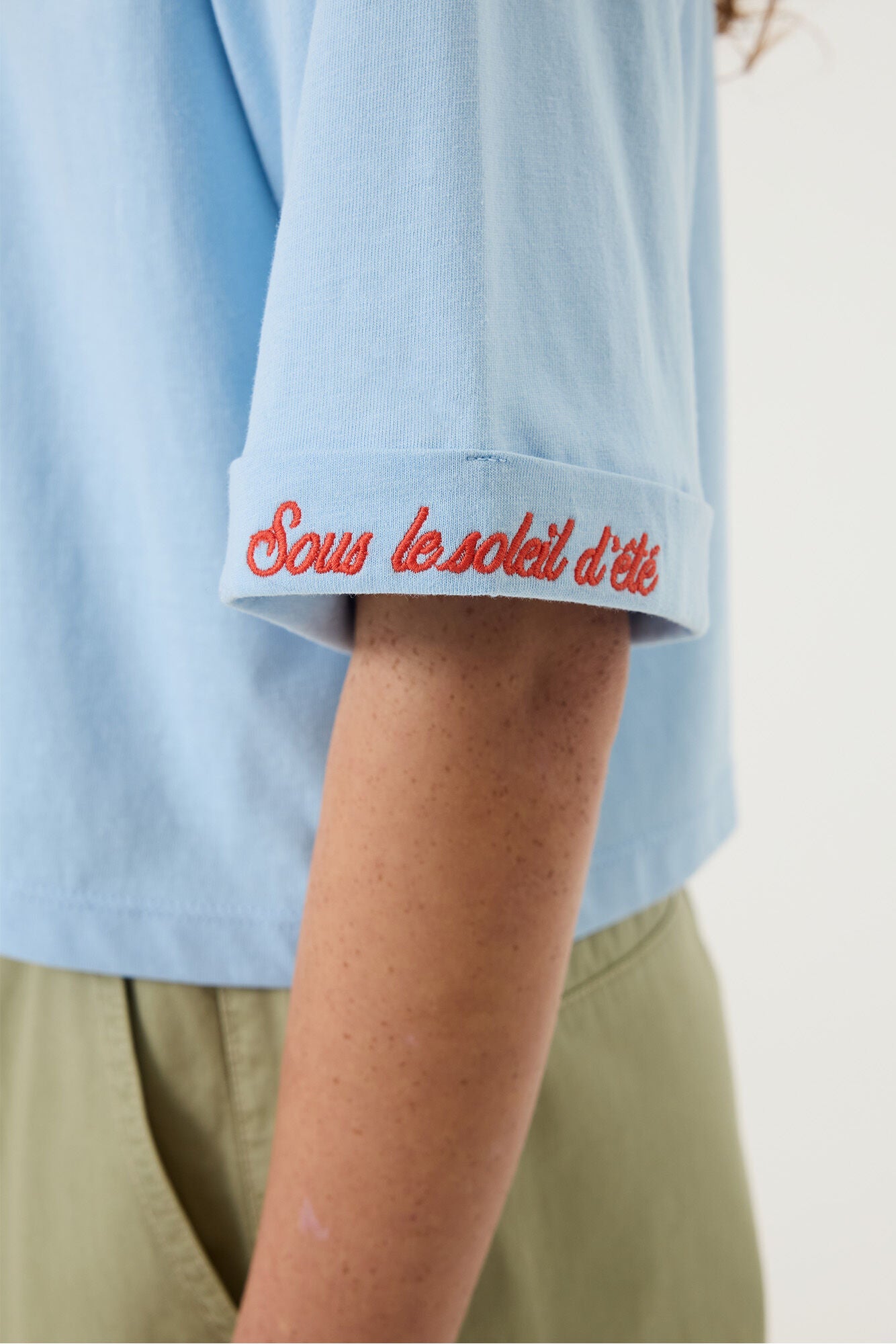 GARCIA T-shirt meisjes lichtblauw close-up