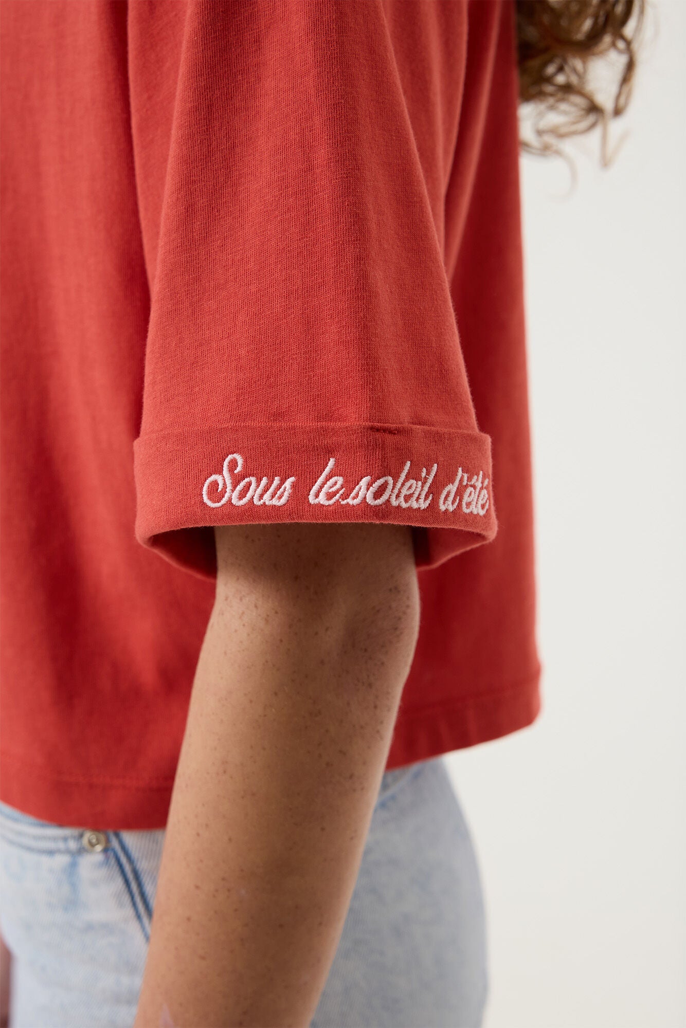 Rood GARCIA meisjes t-shirt baked apple detail mouw