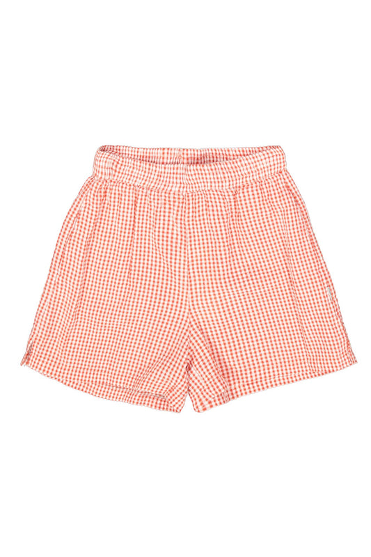 GARCIA meisjes short baked apple met ruiten patroon - voorkant
