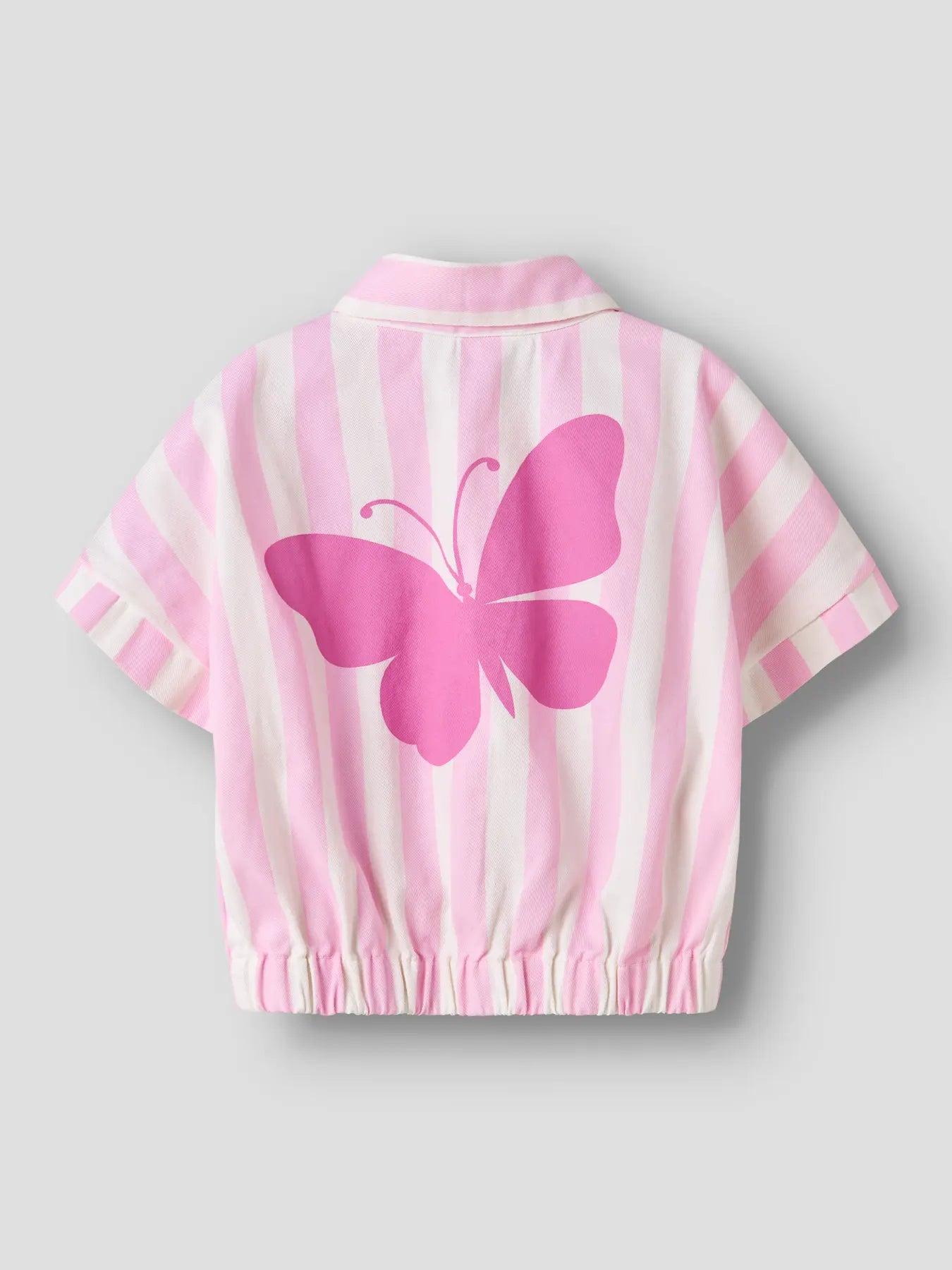 NAME IT meisjes vest gestreept - close-up backprint detail