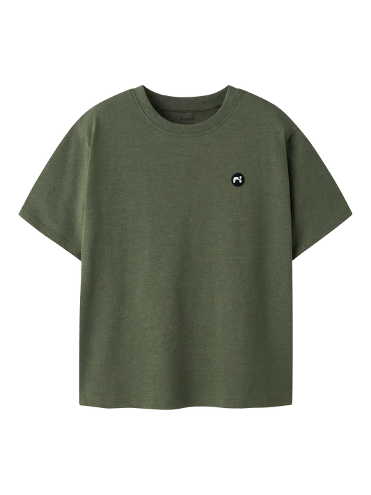 NAME IT Kaki T-shirt voor Jongens - Comfortabel Katoenen Shirt - voorkant