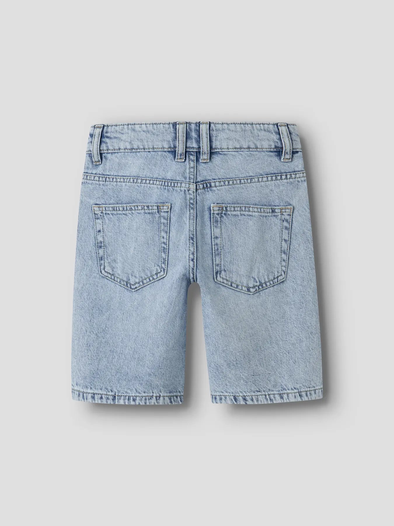 NAME IT Jongens Jeans Short - Light Blue Bleached Denim - achterkant