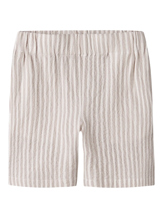 NAME IT Gestreepte Short voor Jongens - creme - voorkant