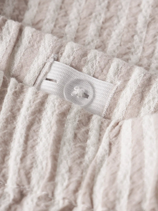 NAME IT Gestreepte Short voor Jongens - creme - detail