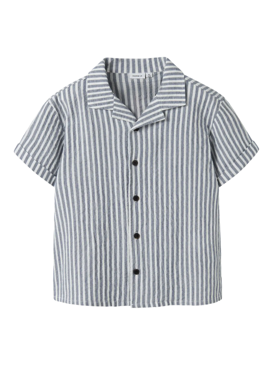 NAME IT Jongens Gestreept Shirt - voorkant