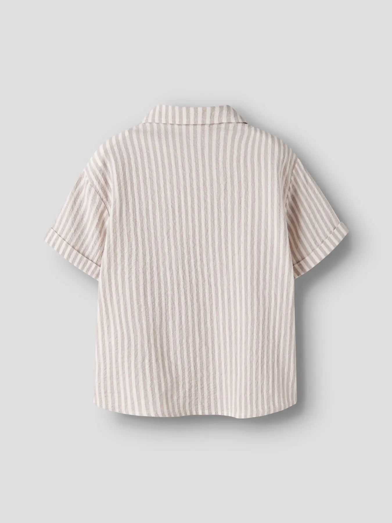 NAME IT Jongens Gestreept Shirt - Creme - achterkant