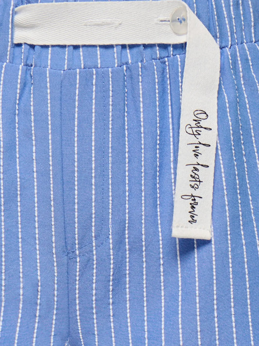 ONLY Cosmo Shorts - Gestreepte Meisjesshort Blauw - detail