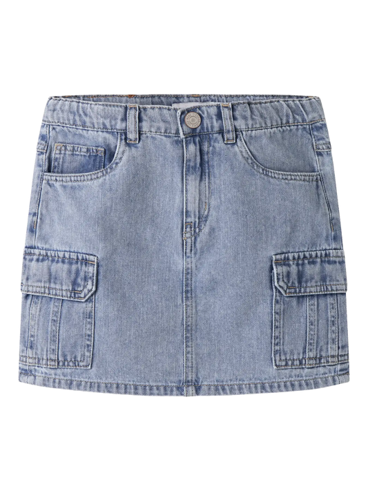 NAME IT Cargo Skirt - Denim Cargo Rok voor Meisjes