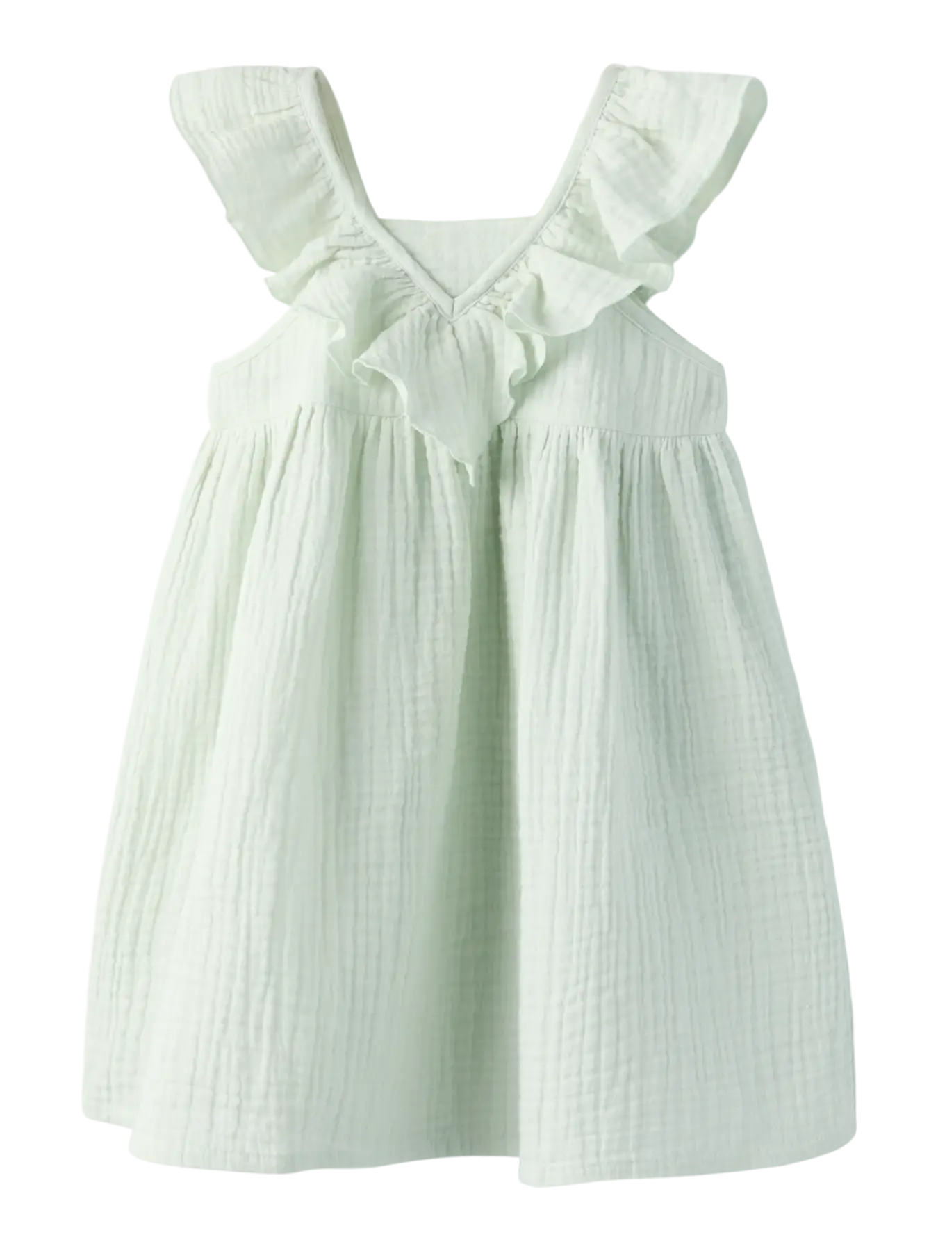 NAME IT Mousseline dress - Pale Aqua - voorkant