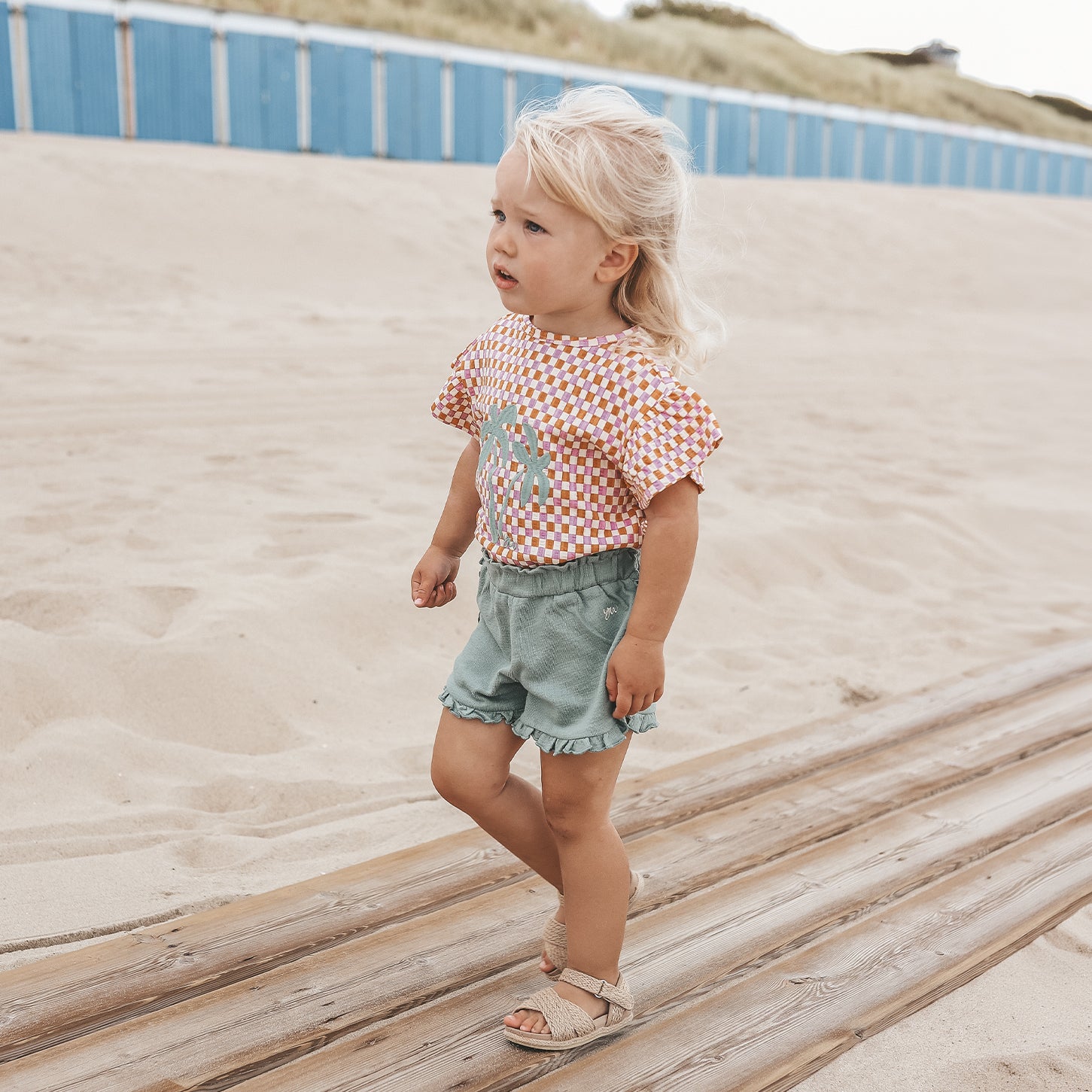 YOUR WISHES Mini Check Ruffle Shirt - styling