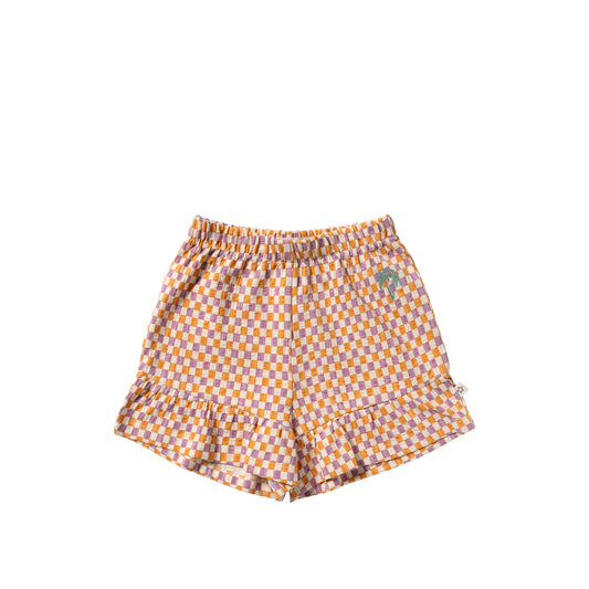 YOUR WISHES Mini Check Wide Shorts - voorkant