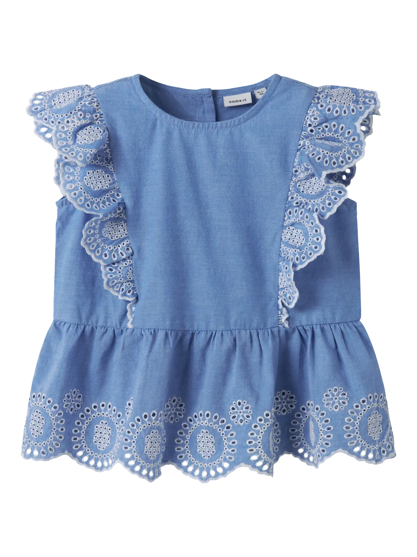 Name It Purple Impression Katoenen Top – Geborduurde Rand Meisjes