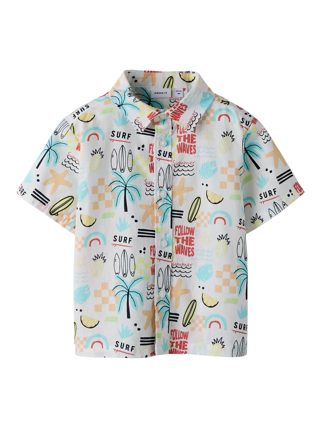 NAME IT Kleurrijk All-Over Print Hemd Jongens