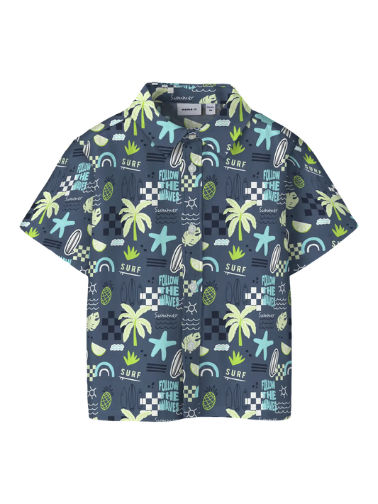 NAME IT All-Over Print Hemd Jongens