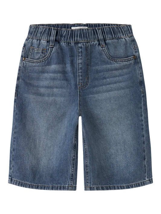 Name it Medium Blue Denim Skater Bermuda - Jongens