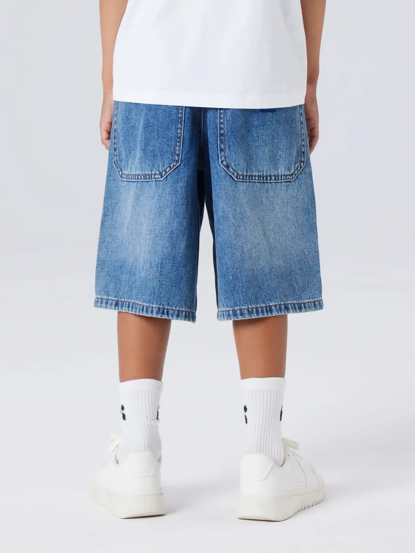 Name it Medium Blue Denim Skater Bermuda - Jongens