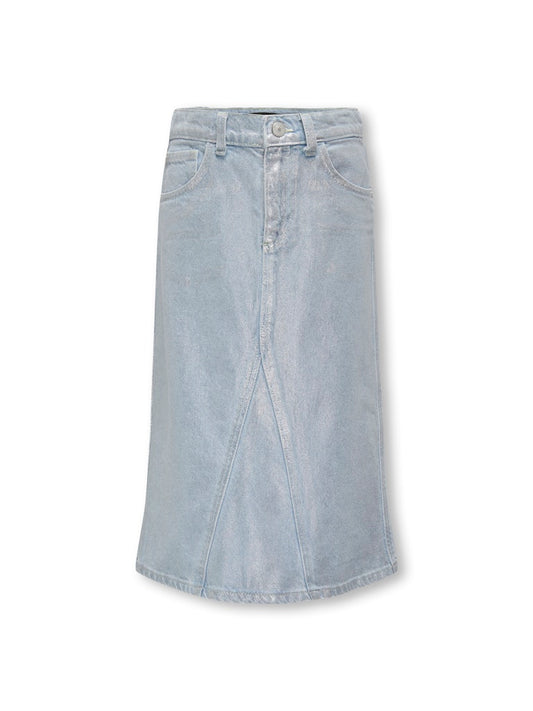 LANGE JEANSROK SILVERWASH