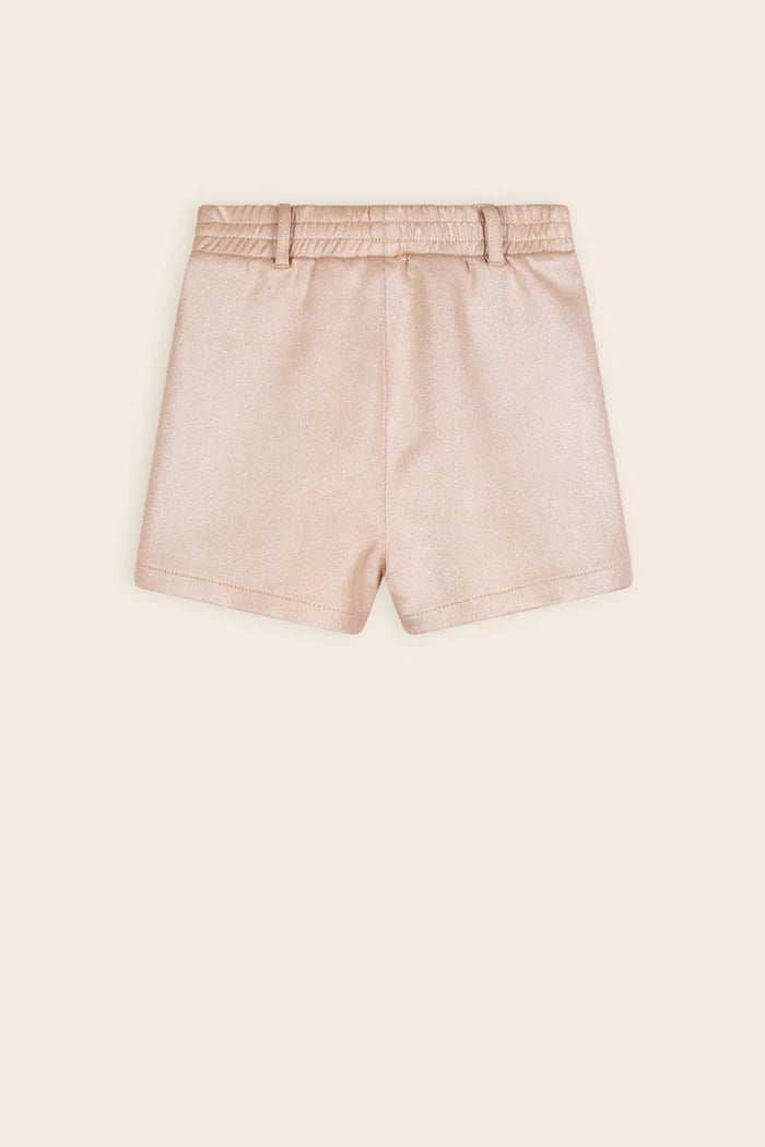 Suede Skort Licht Goud