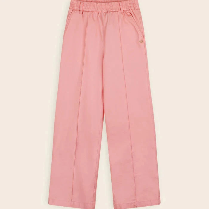 Palazzo Stretch Twill Broek Rose