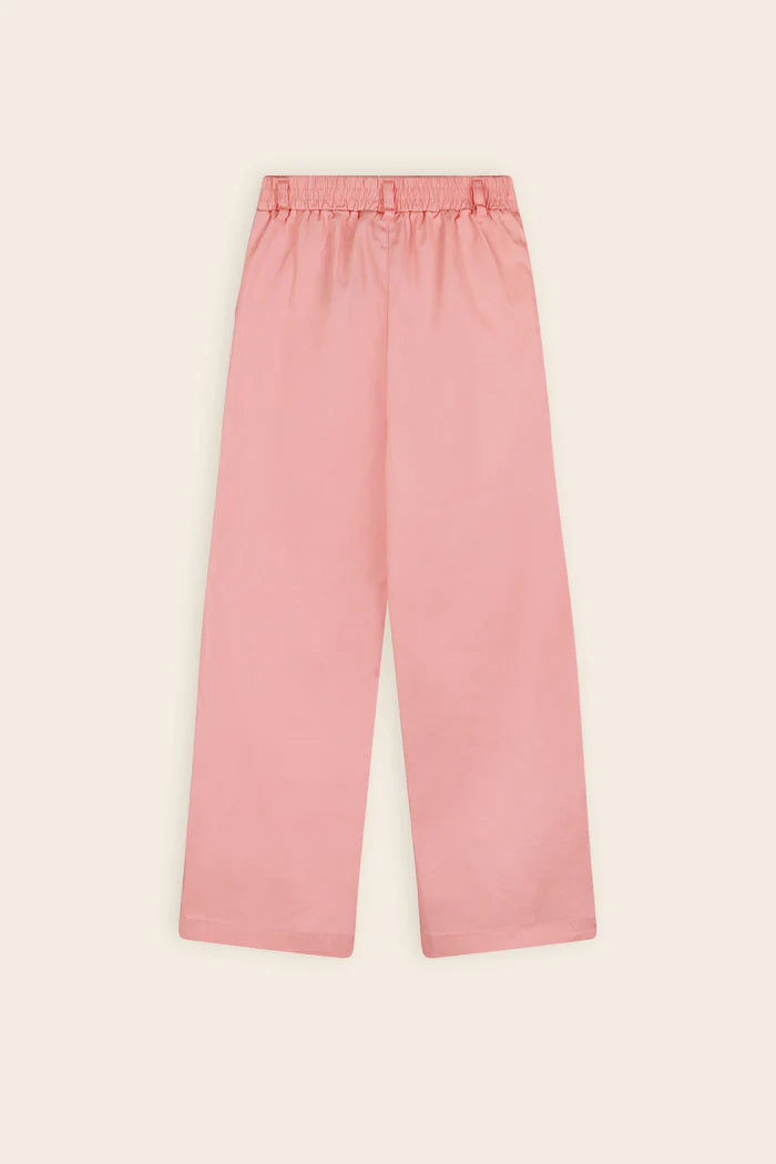 Palazzo Stretch Twill Broek Rose