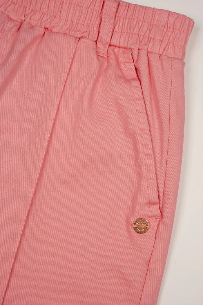 Palazzo Stretch Twill Broek Rose