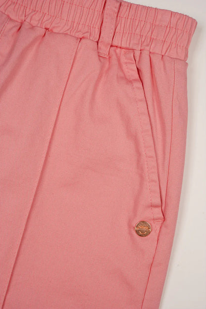 Palazzo Stretch Twill Broek Rose