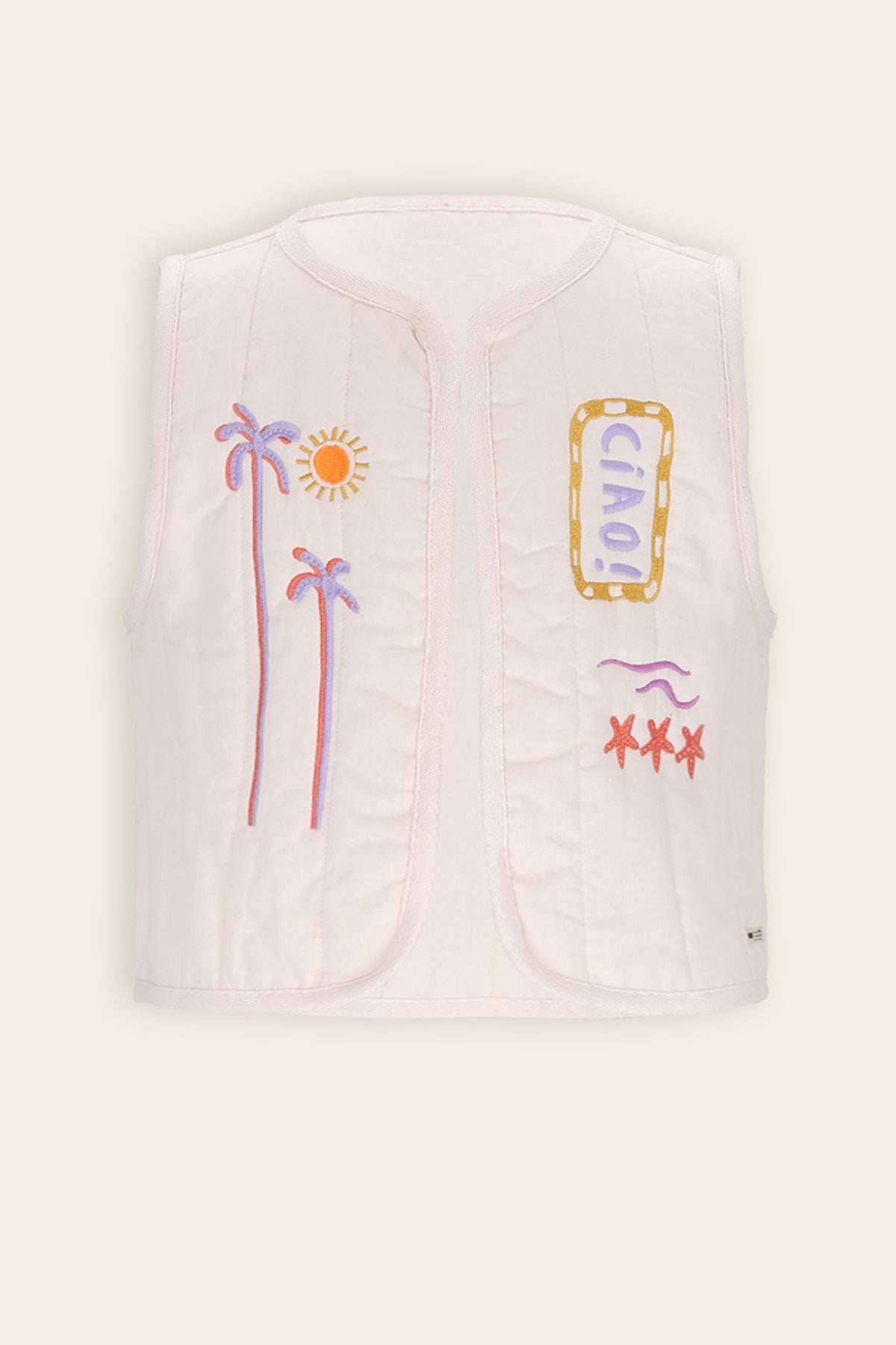 NONO Gilet CIAO - Open Mouwloos Vest voor Meisjes - voorkant
