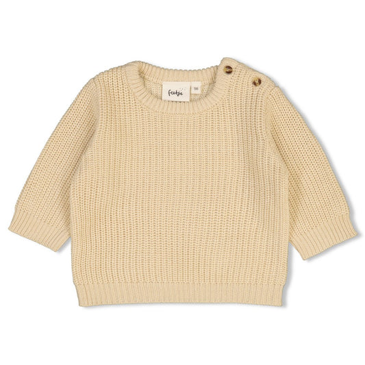 Gebreide trui beige