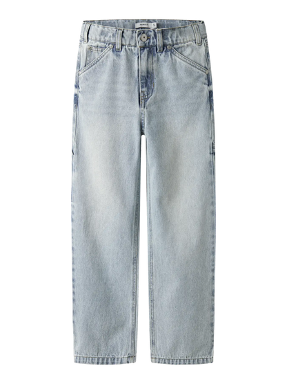 RYAN Straight Carpenter Jeans Light Blue voor jongens - NAME IT - voorkant