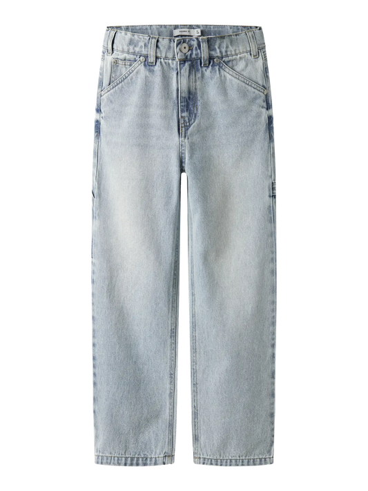RYAN Straight Carpenter Jeans Light Blue voor jongens - NAME IT - voorkant