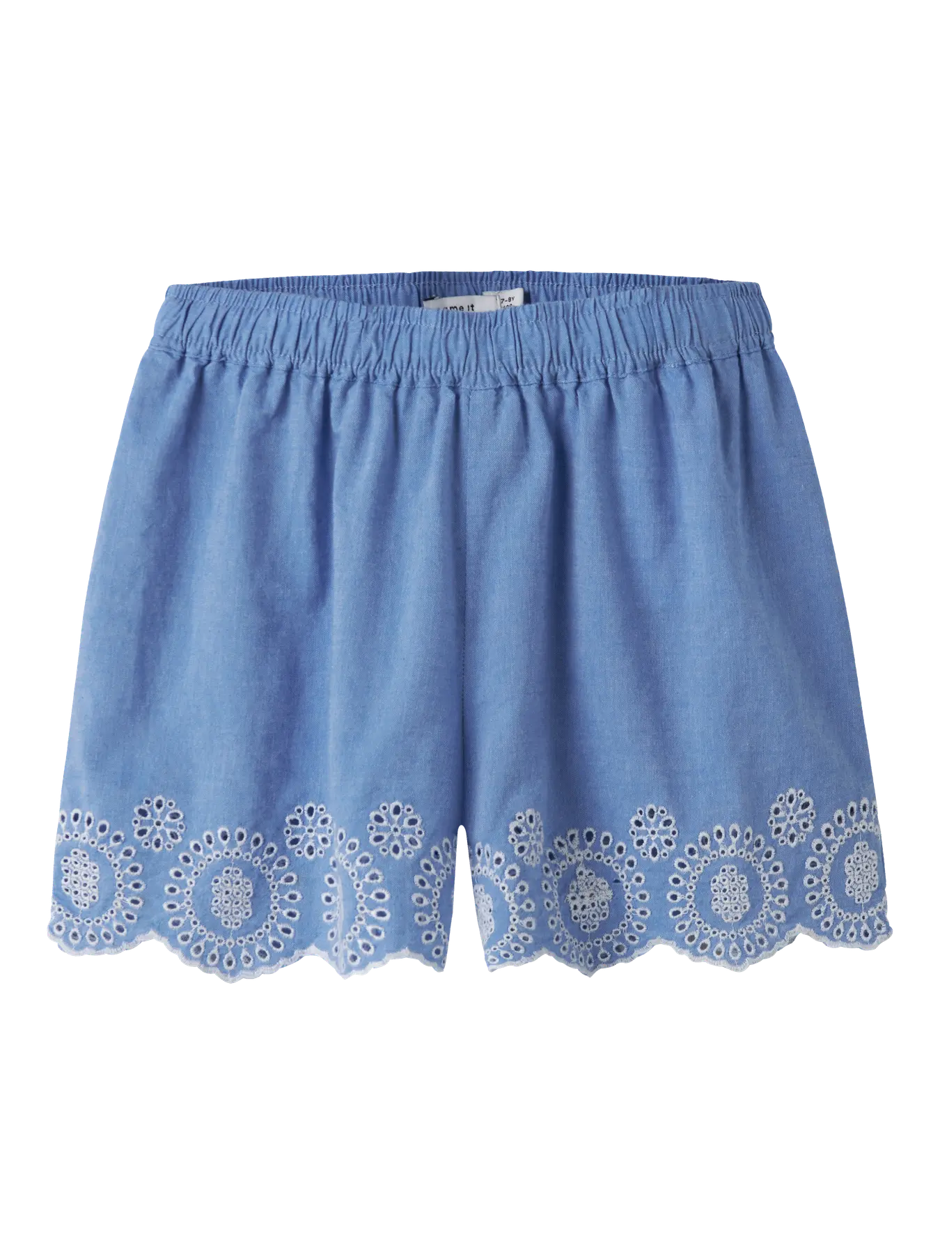 Name It Purple Impression Short – Katoenen Meisjes Short met Borduurwerk