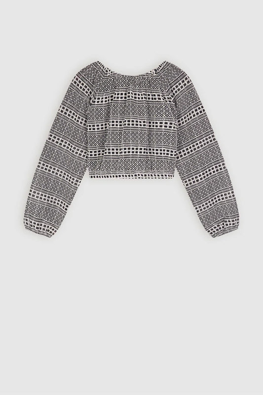 Geborduurde Blouse Ivoor