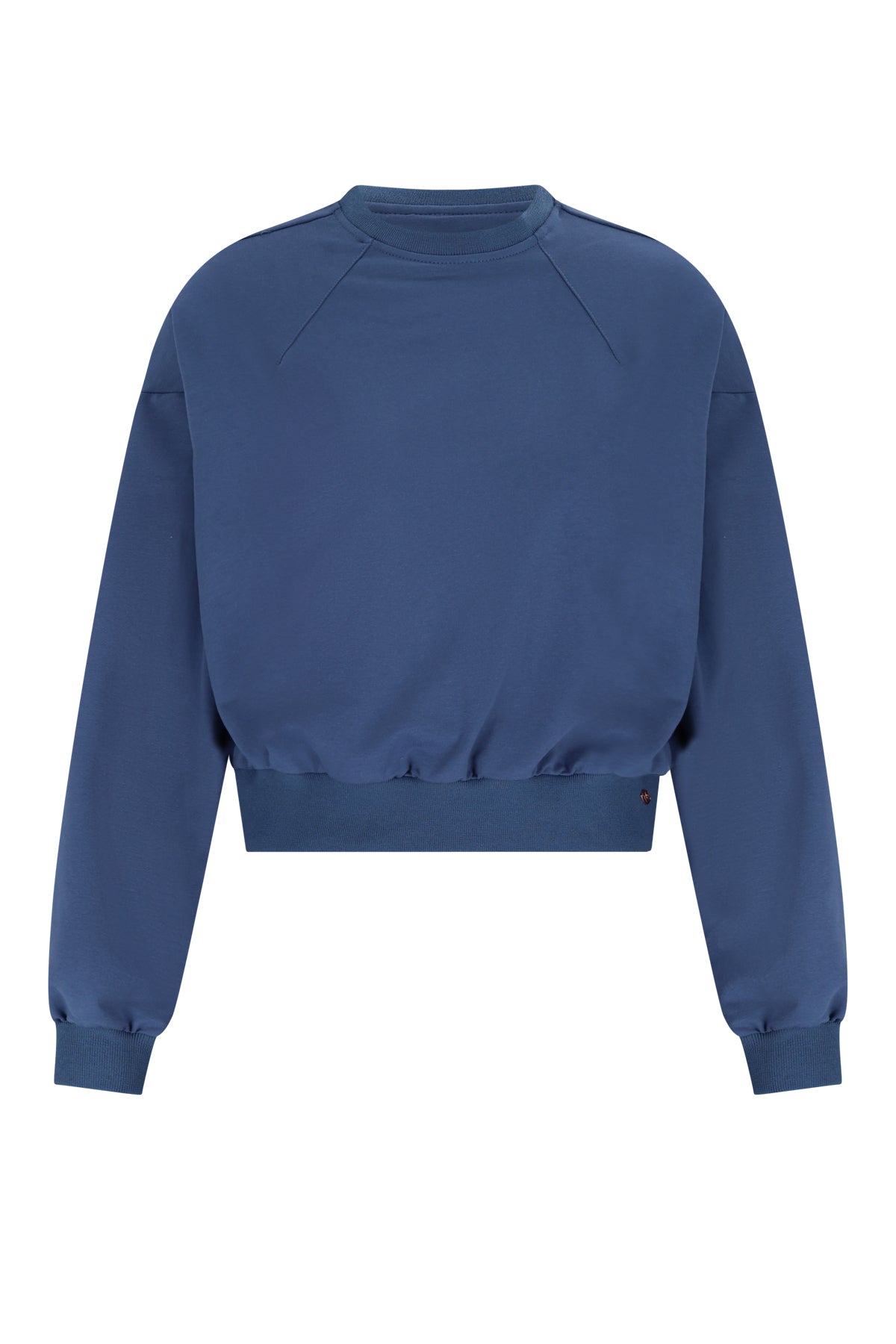  NoBell Kobell sweater ensign blue - Comfortabele meisjestrui in blauwe kleur - voorkant