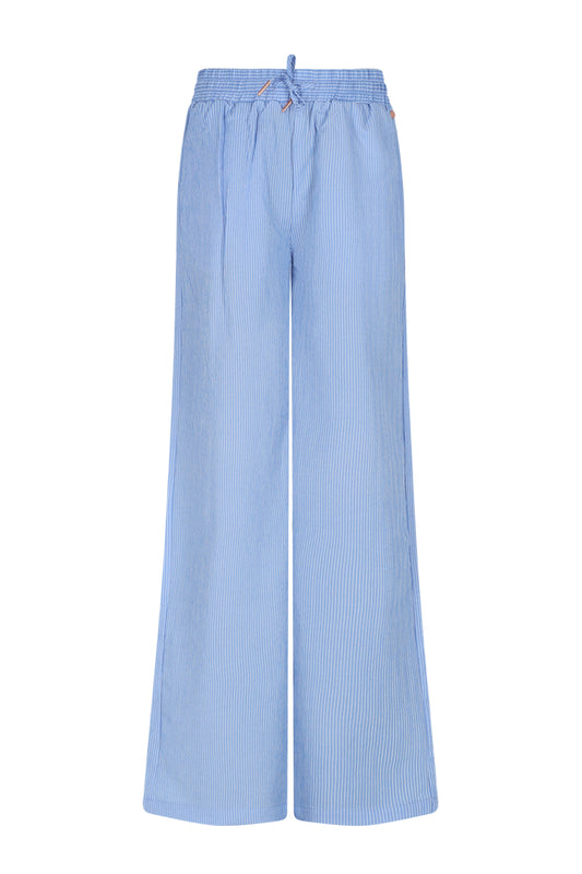 NoBell - azure blauw gestreepte broek
