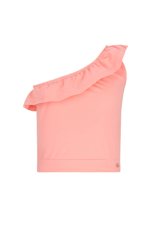 NoBell One Sleeve Top - Roze - voorkant