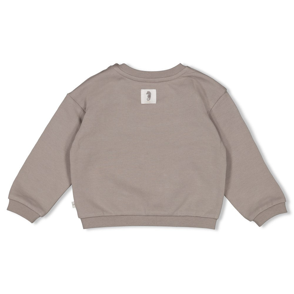 Feetje Sweater Oversized Sea Sweeties - Baby Trui Grijs - achterkant