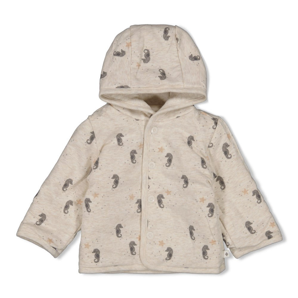 Feetje Omkeerbaar Jasje Sea Sweeties - Baby Vest met Kap - voorkantbinnenstebuiten