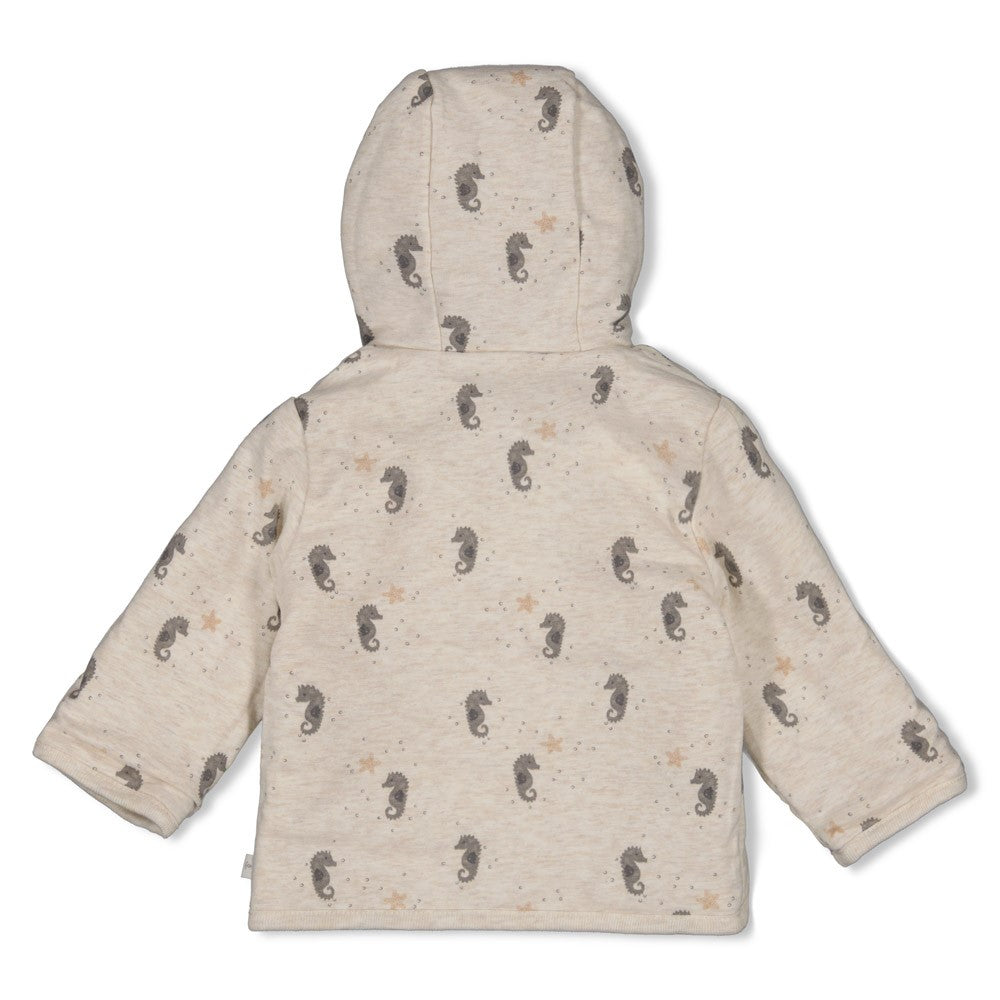 Feetje Omkeerbaar Jasje Sea Sweeties - Baby Vest met Kap - achterkant print