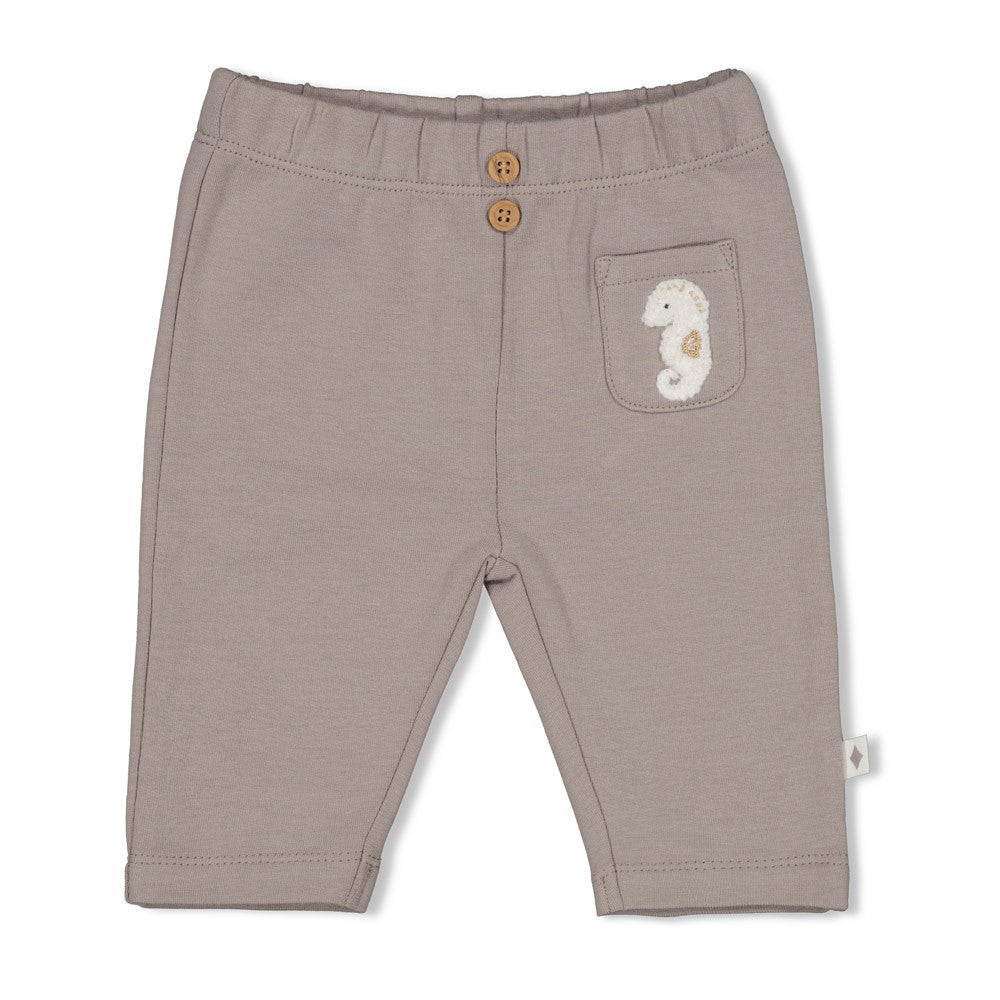 Feetje Broek Sea Sweeties Grijs - Baby Broekje met Elastische Taille - voorkant