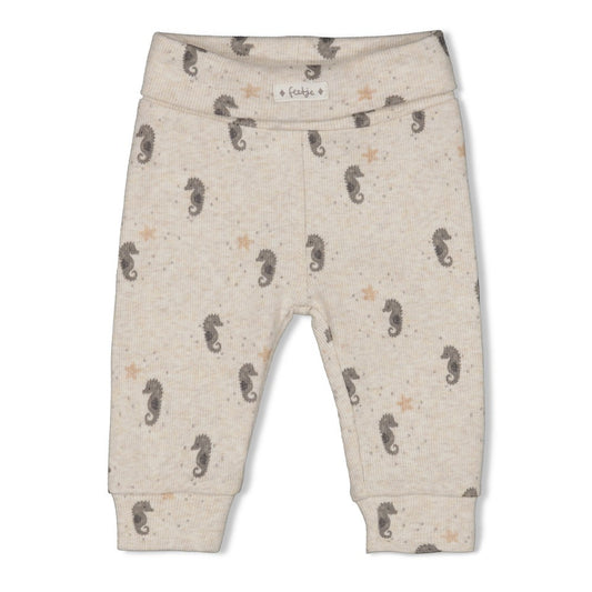 Feetje Broek Rib AOP Sea Sweeties - Baby Broekje met Print - voorkant