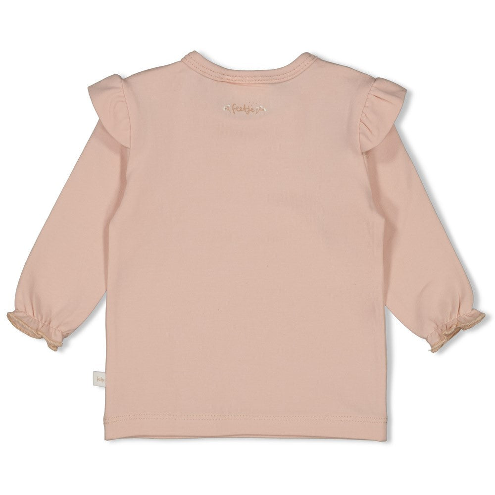 Feetje Longsleeve Delicate Flower Roze - Baby Shirt Lange Mouw - achterkant