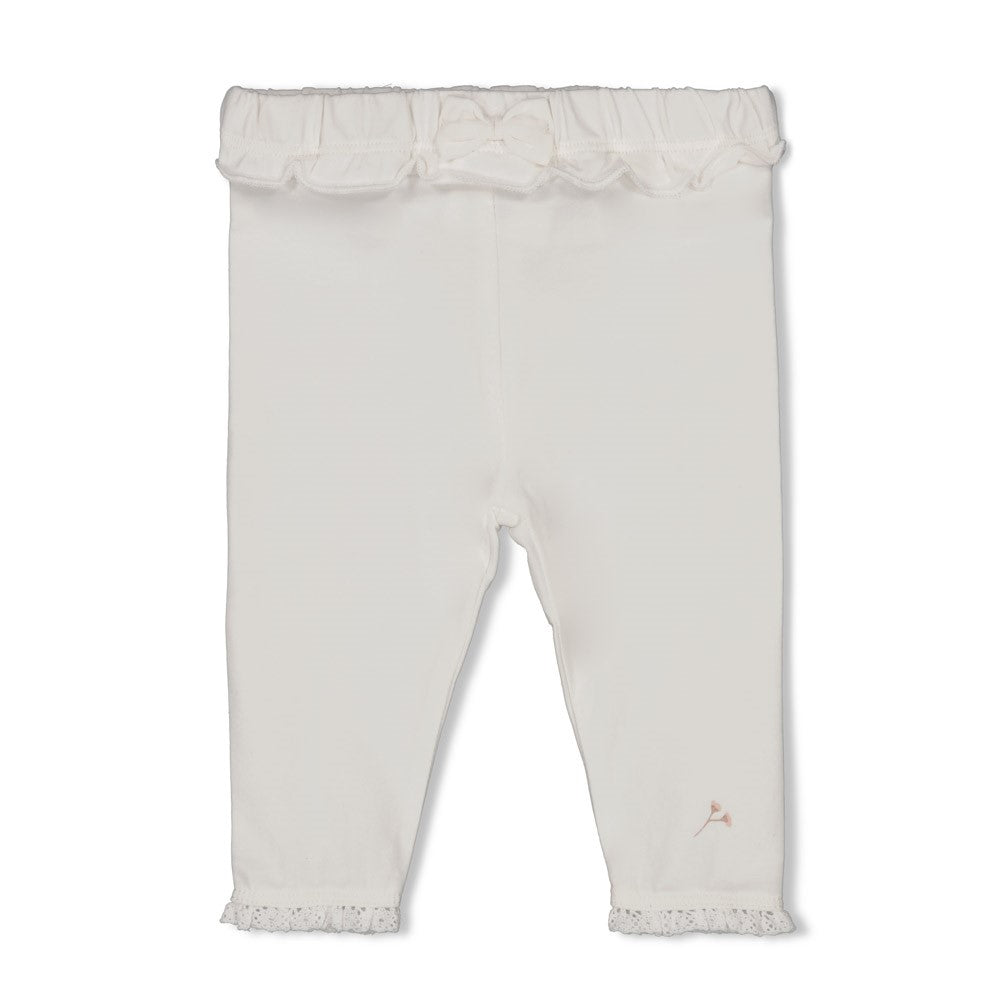 Feetje Legging Delicate Flower Gebroken Wit - Baby Legging - voorkant